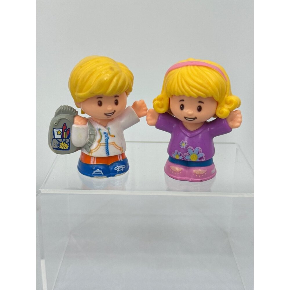 Fisher Price Little People Eddie Emma School Blonds Boy Girl Students Kids